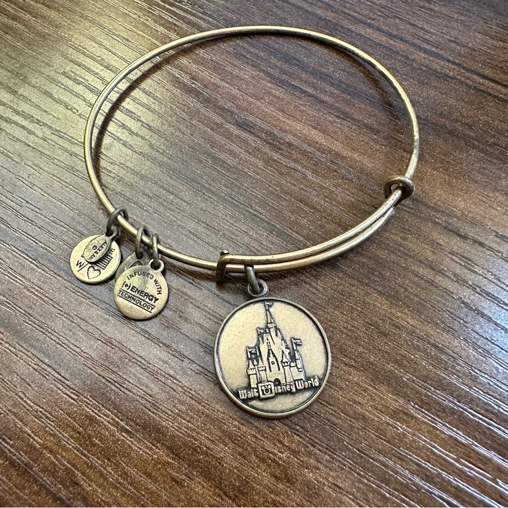 Alex and Ani Walt Disney World Castle Bracelet Gold